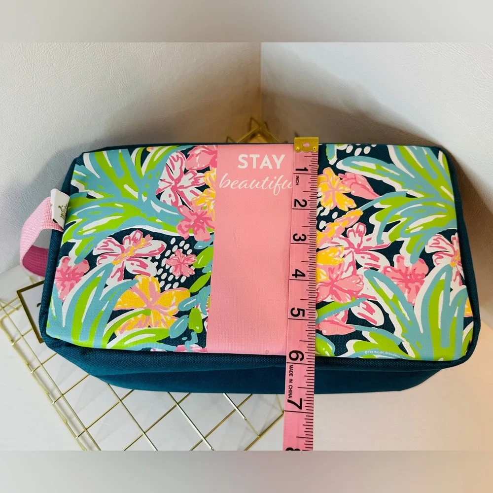 THE ROYAL STANDARD Stay Beautiful Grenada  Floral Cosmetic Wet/Dry Bag Case NWT